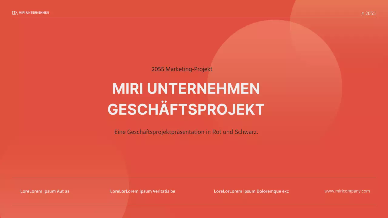 Ein modernes Geschäftsprojekt in Rot und Schwarz