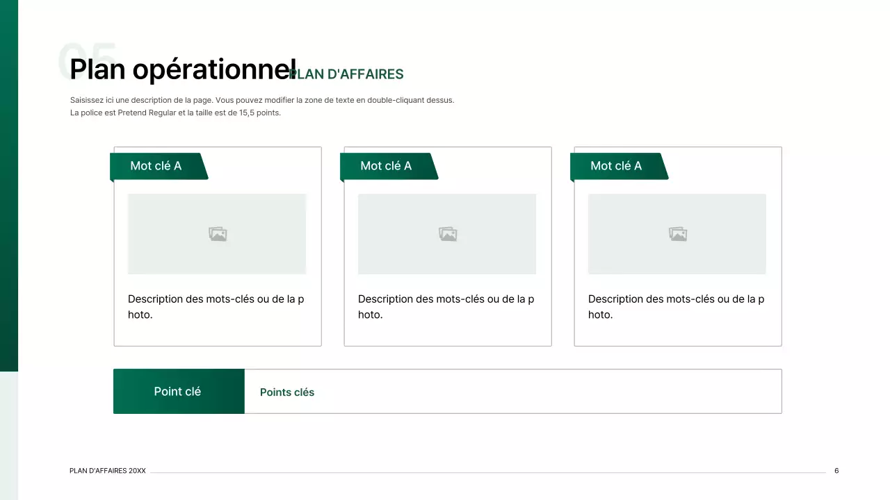 Kit de présentation d'un plan d'affaires avec un concept d'index dégradé en vert