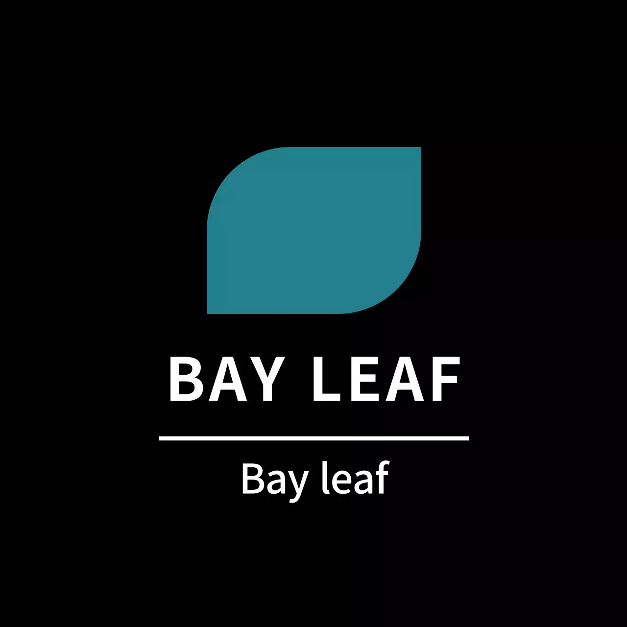 Stiker daun salam hitam sederhana untuk label lauk pauk