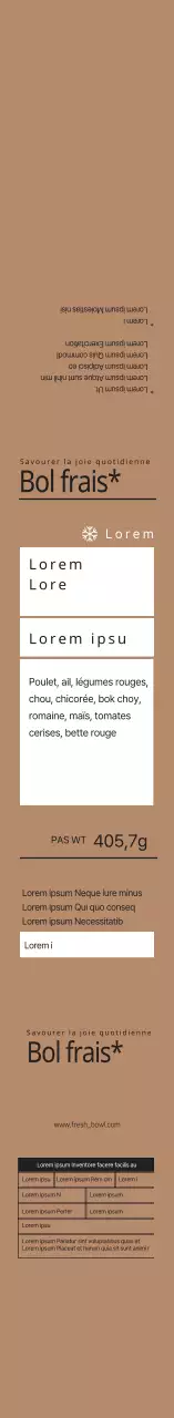 Étiquettes d'emballage pour salade beige et soignée