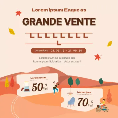 Illustration d'automne beige et brune pour l'entrepôt de dépôt