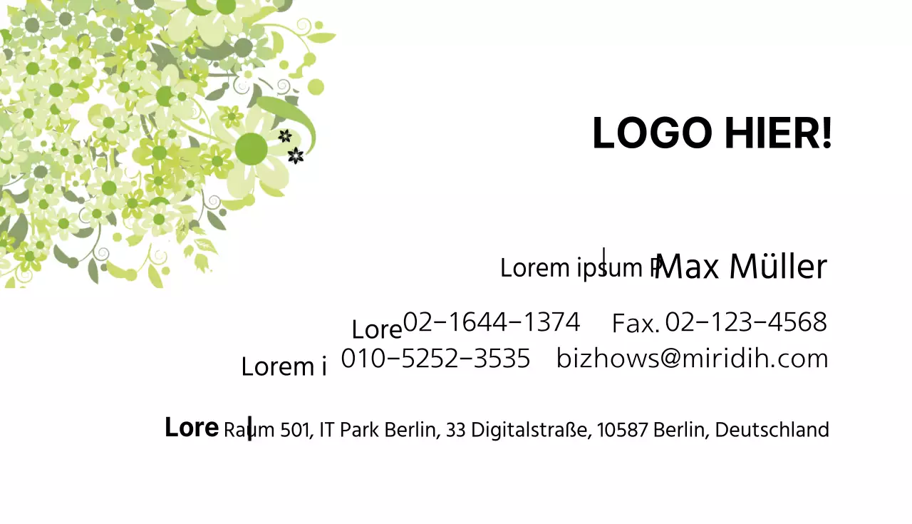 Jährliche blaue Visitenkarte