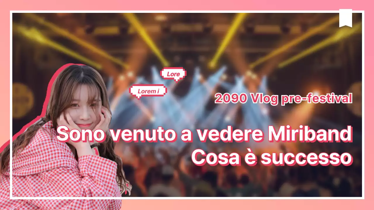 Un delizioso vlog di riepilogo del festival con sfumature rosa e bianche