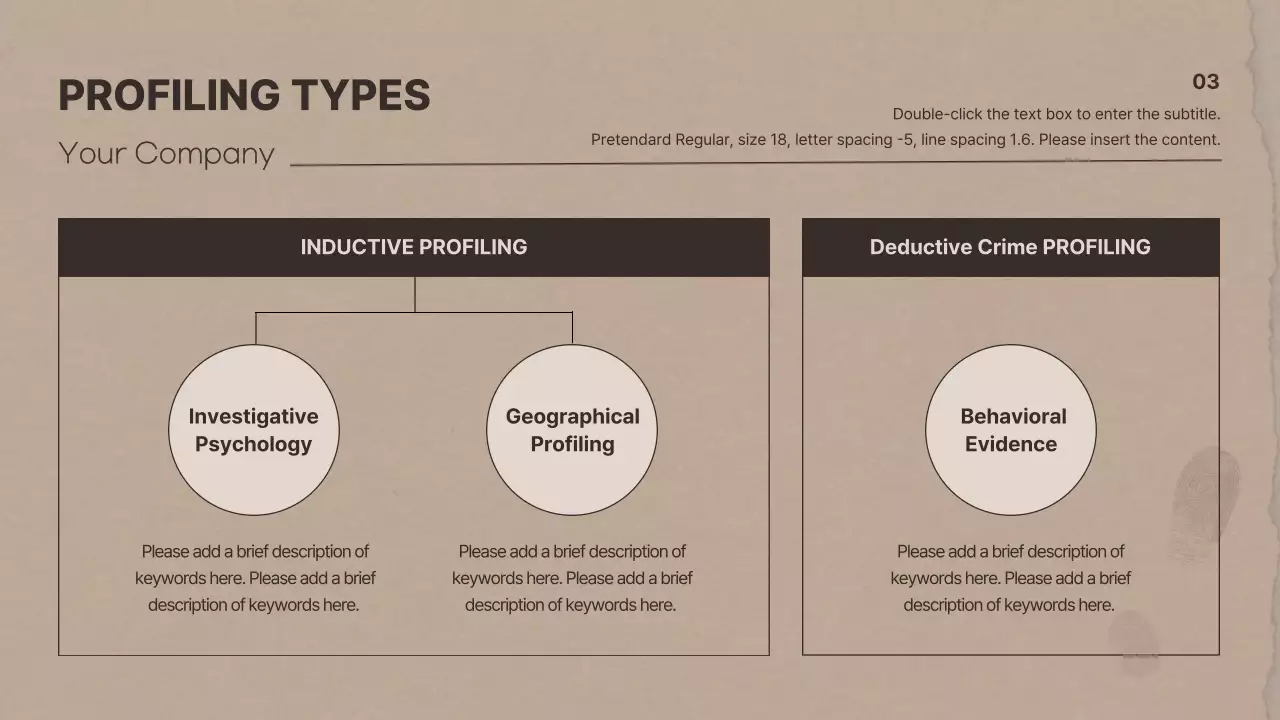 Brown paper-themed criminal psychology research presentations