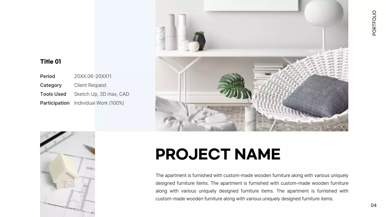 White Modern Interior Portfolio Presentation