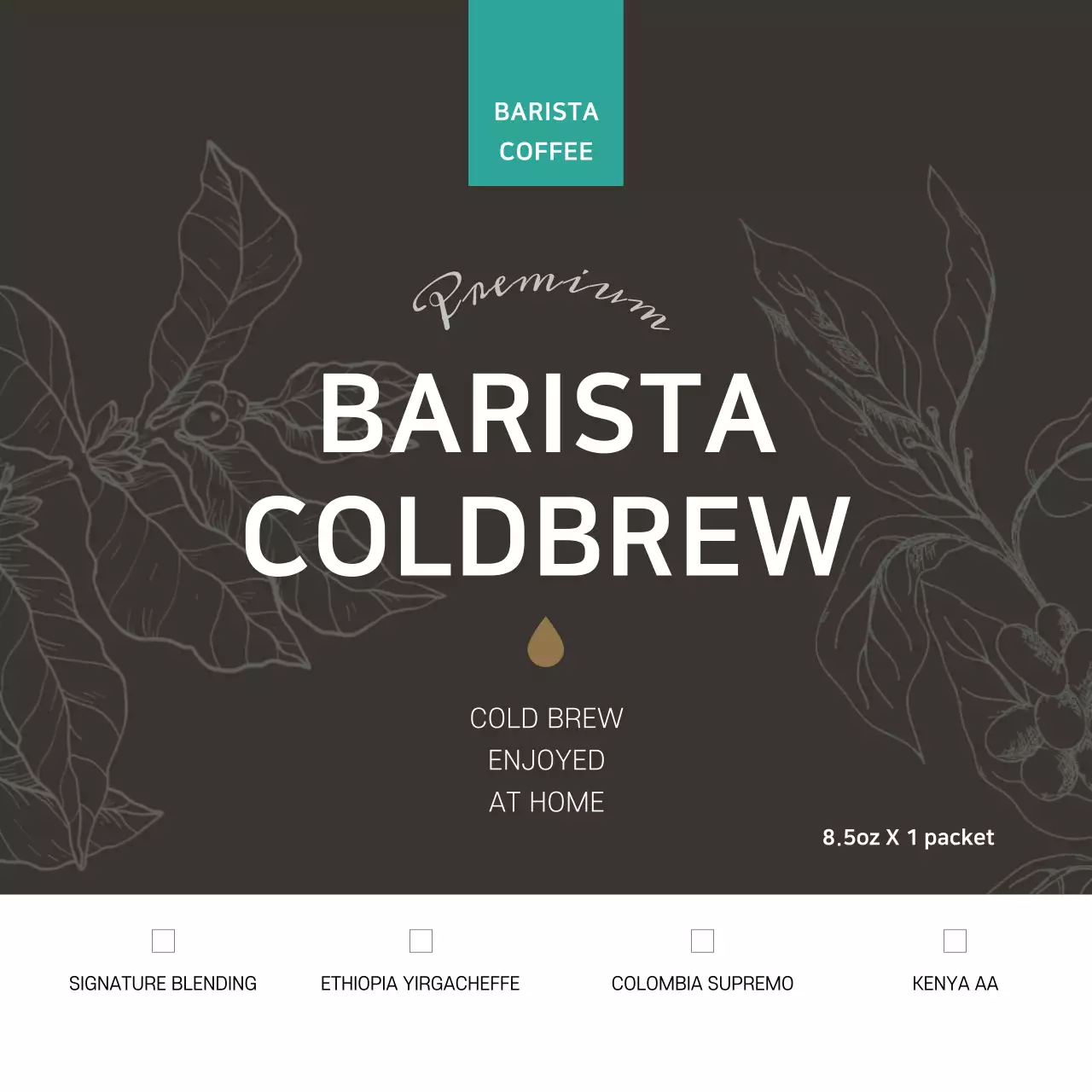 Black Minimal Coffee Guide Instagram Post