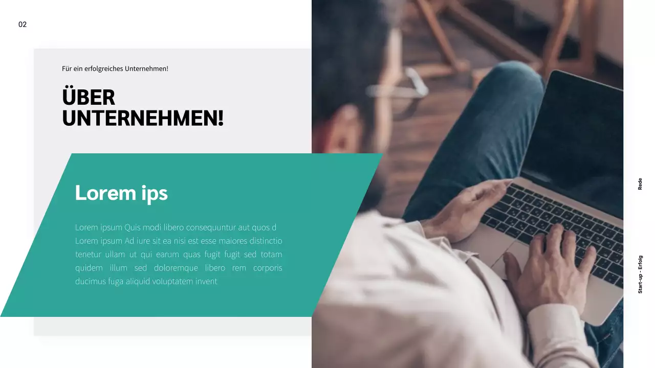 Einfacher, mintfarbener Vorschlag für ein Marketingunternehmen