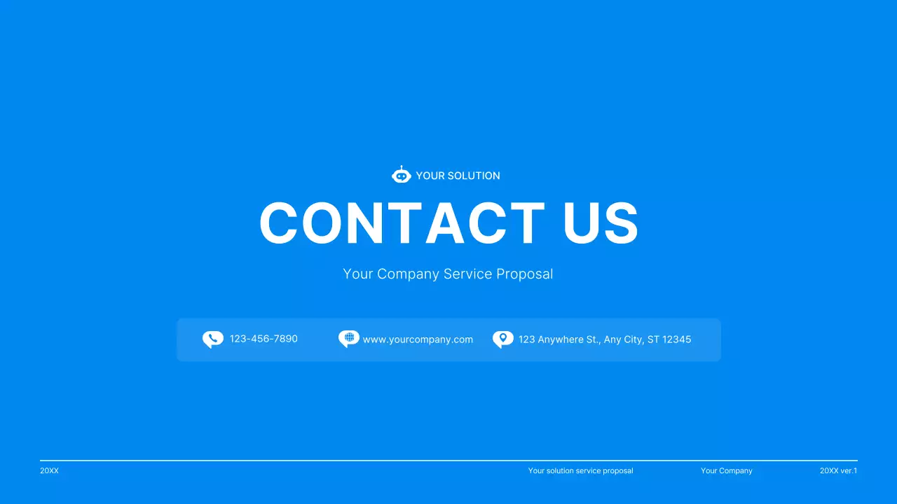 Apresentação da proposta de serviço Blue Modern