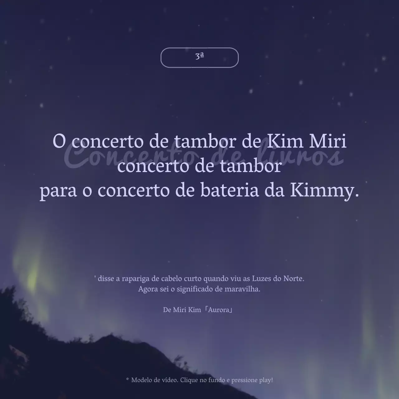 Uma promoção de livro púrpura e emotiva