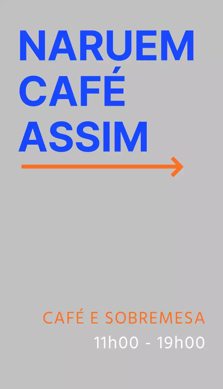 Promover um café hipster azul e laranja