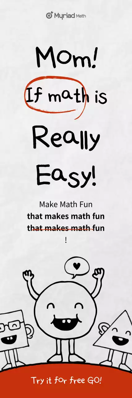 Banner de promoção de matemática lúdica branca