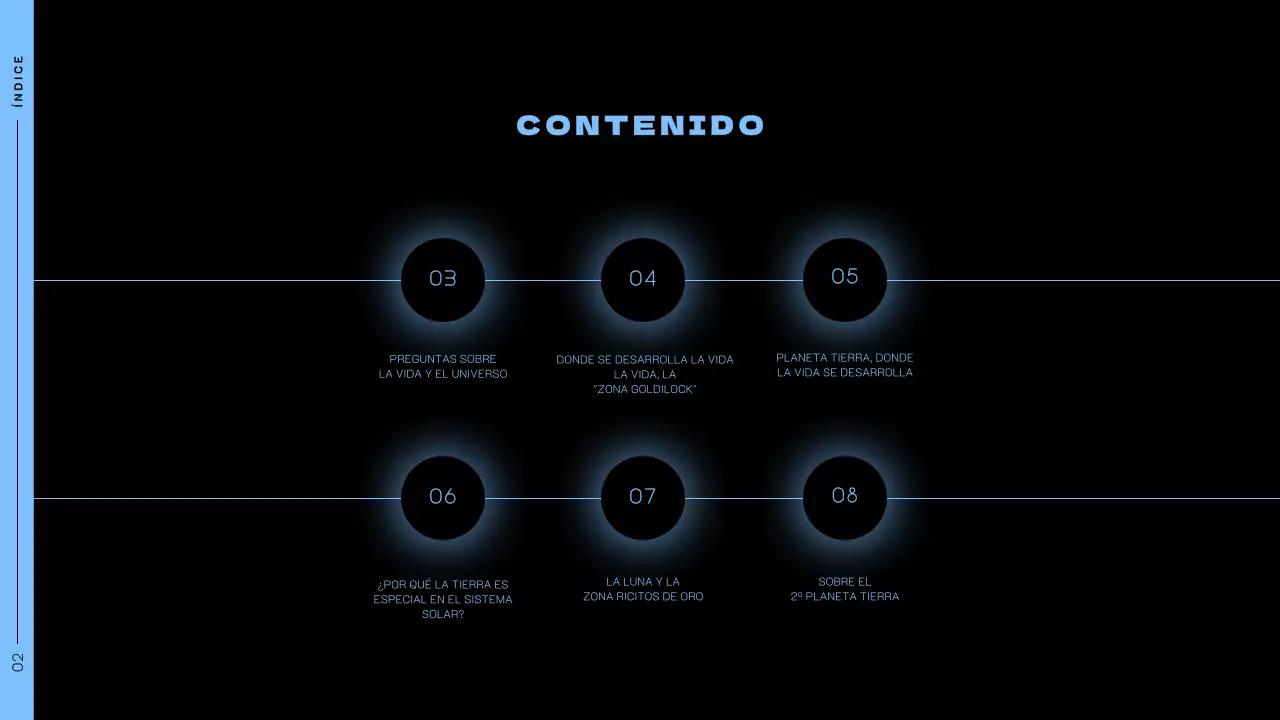 Tema espacial con fotos del espacio sobre fondo negro