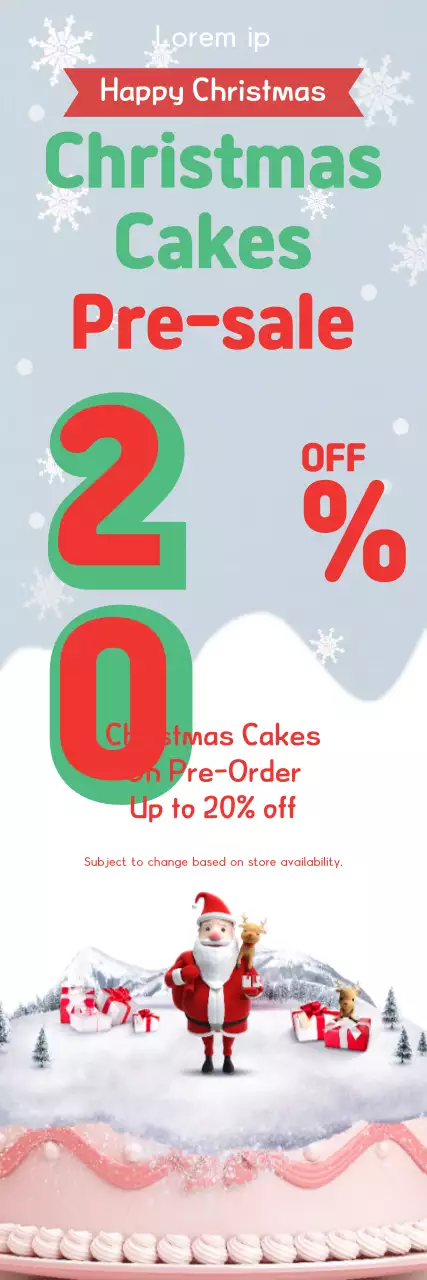 Banner de promoção de Natal tradicional vermelho