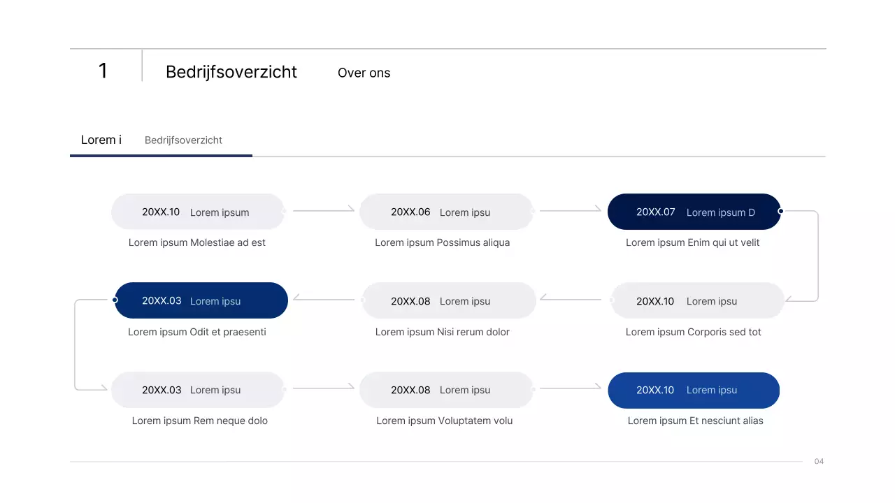 Eenvoudige zakelijke infografische presentatie met blauwe en groene kleurverlopen