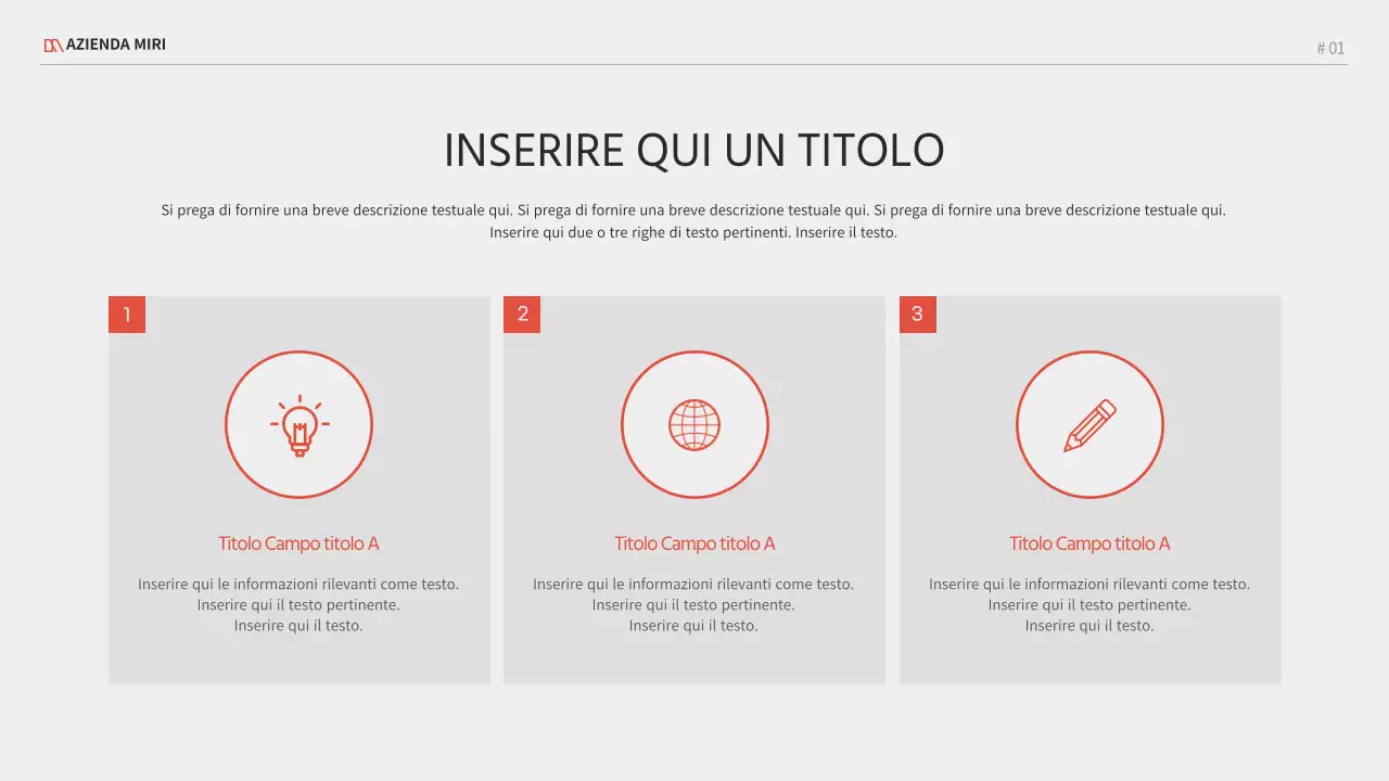 Un progetto commerciale moderno in rosso e nero