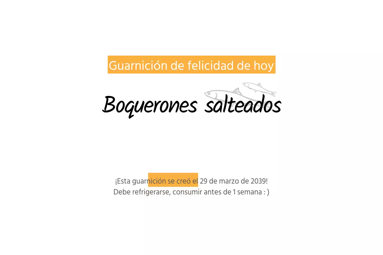 Guarnición del día