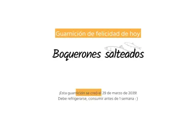 Guarnición del día