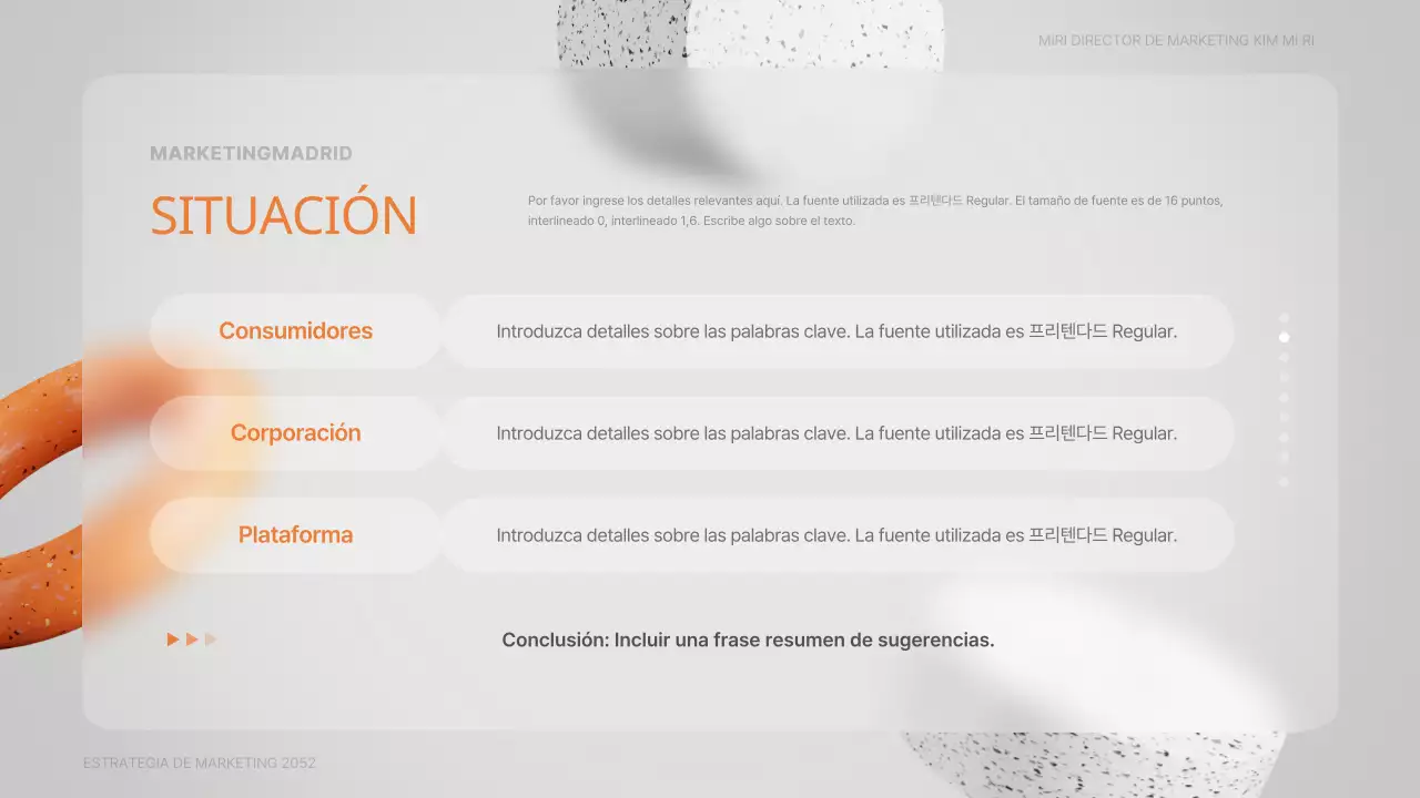 Marketing de centro médico en 3D estereoscópico en gris y naranja