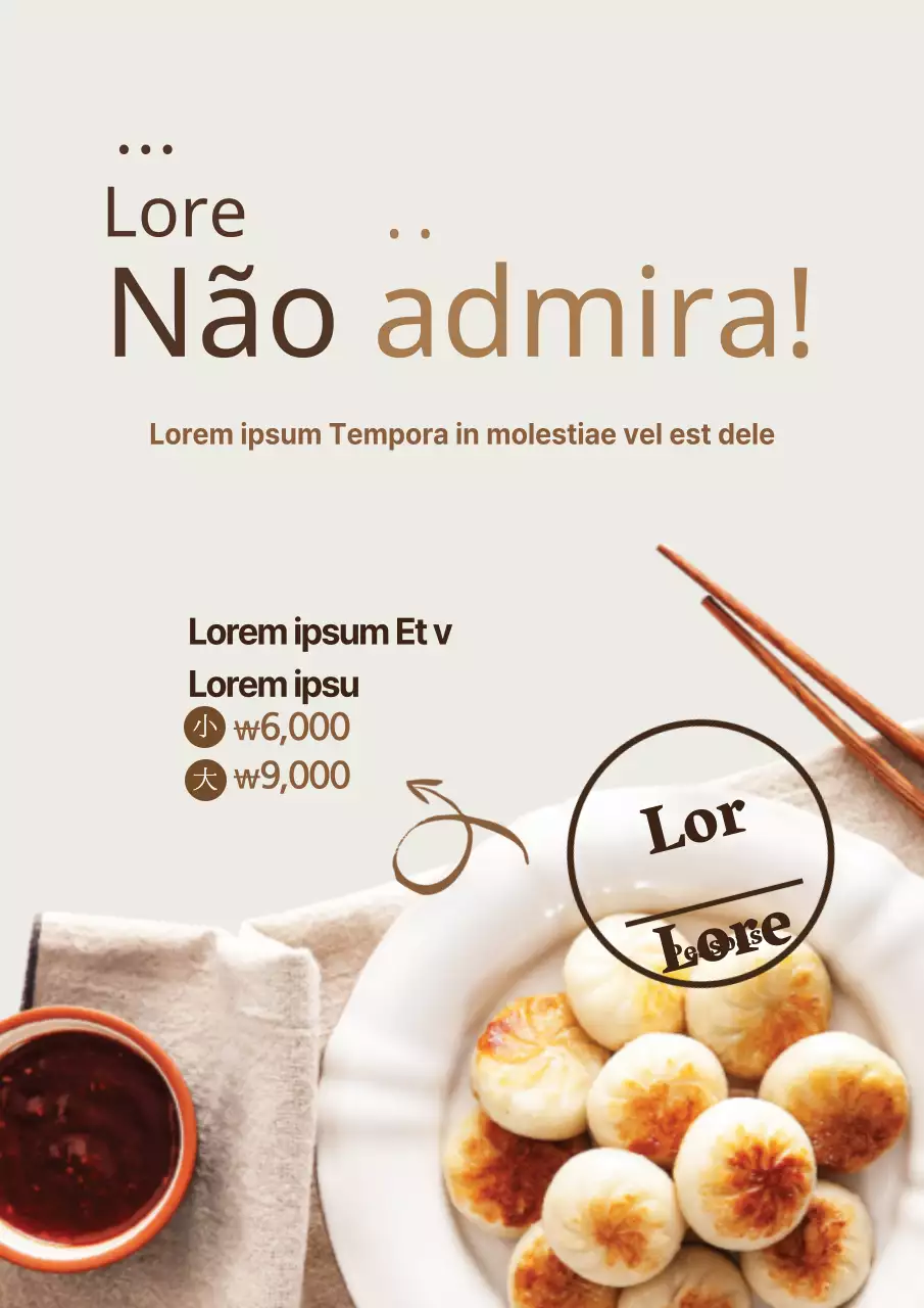 Promova o menu do seu restaurante de gyoza