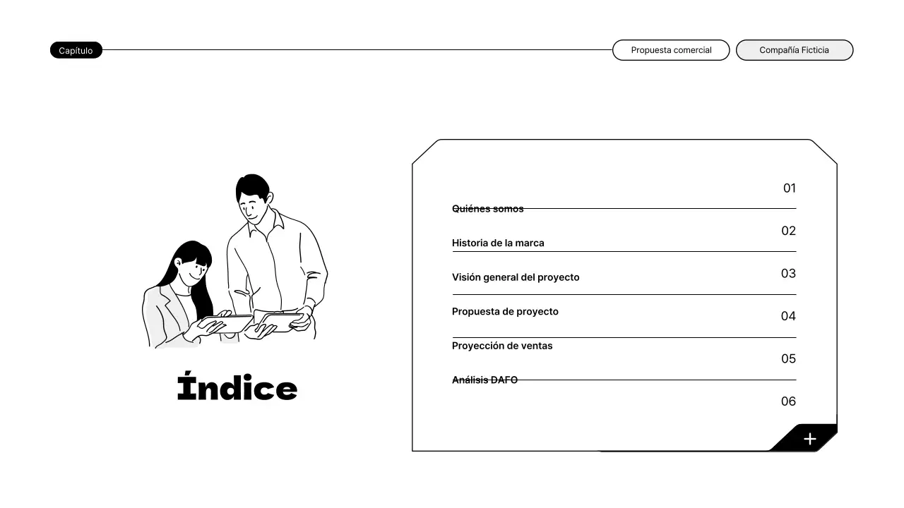 Una propuesta sencilla y escalable con ilustraciones en blanco y negro