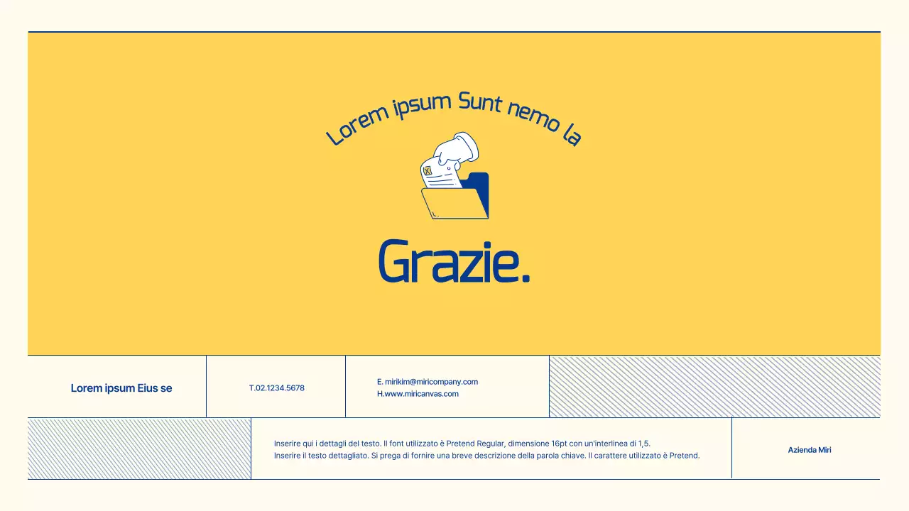 Rapporto sulle prospettive del settore retail con illustrazioni in blu e giallo