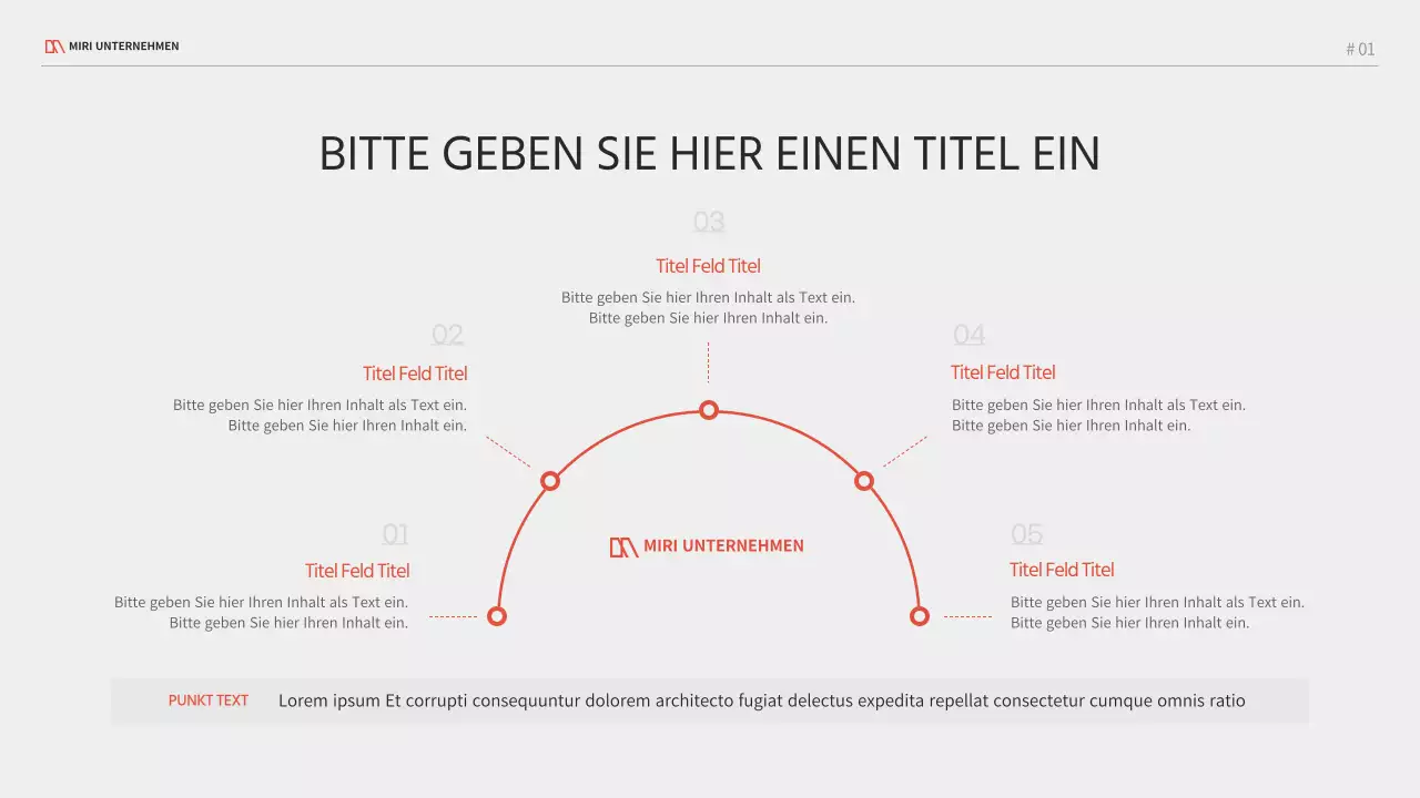 Ein modernes Geschäftsprojekt in Rot und Schwarz