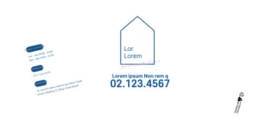 Concept simple en blanc et bleu marine pour mettre en valeur et promouvoir votre propriété