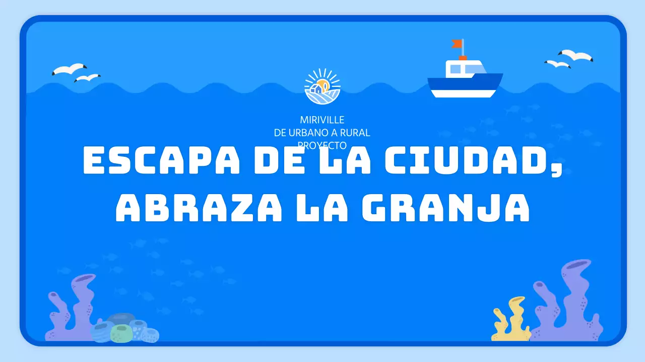 Azul claro lindo juguete estilo aldea agrícola propuesta de negocio