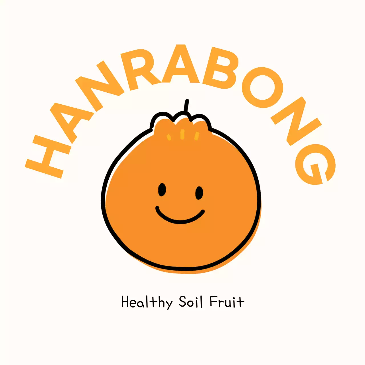 Stiker Lingkaran Hallabong yang lucu