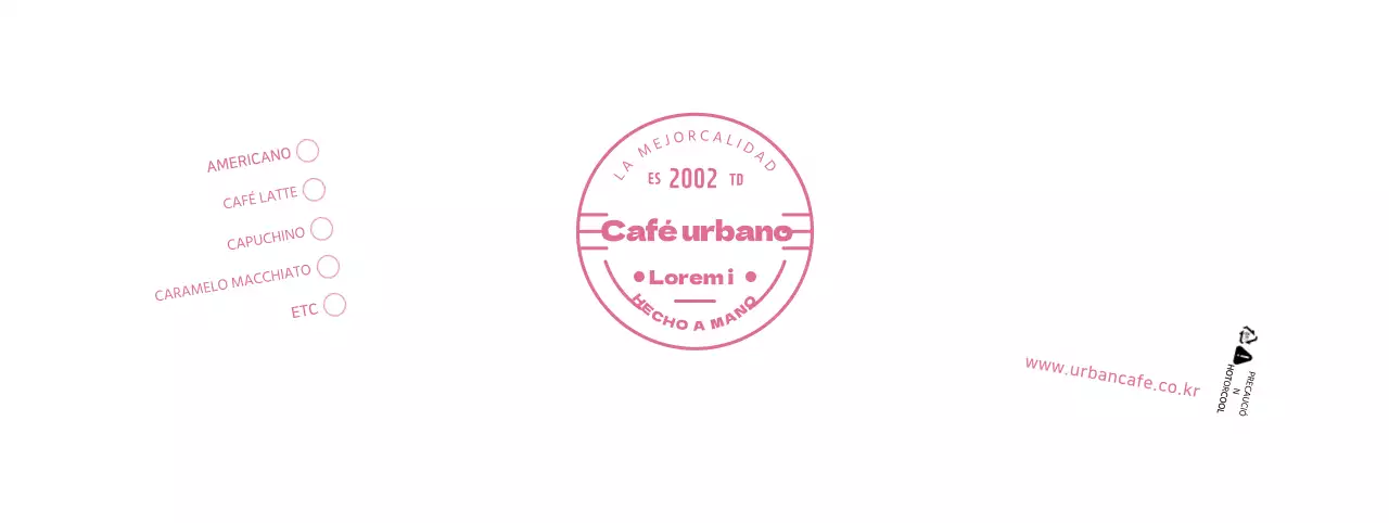 White Pink Neat Symbols Cafe