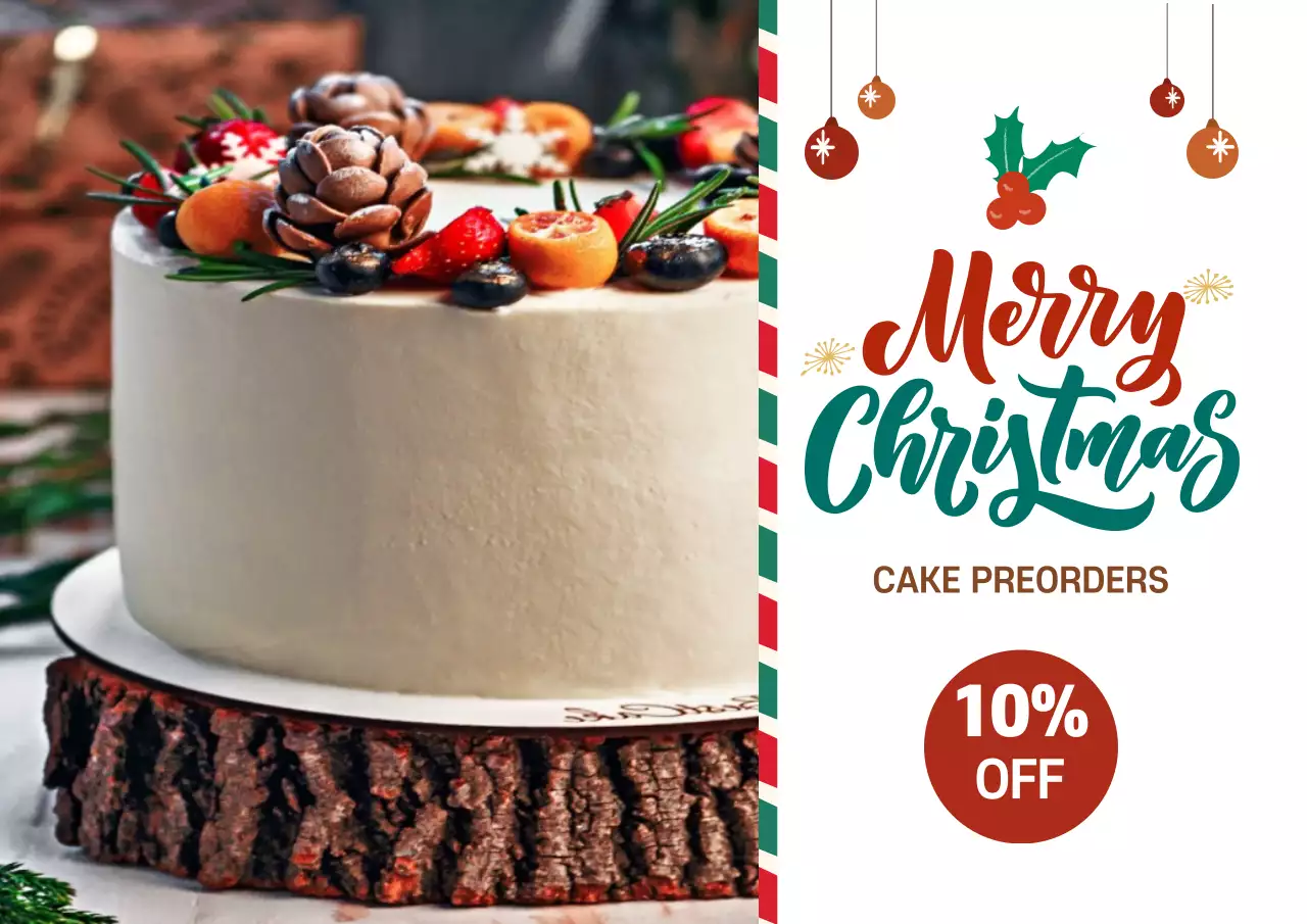 White Rustic Christmas Promotion Poster