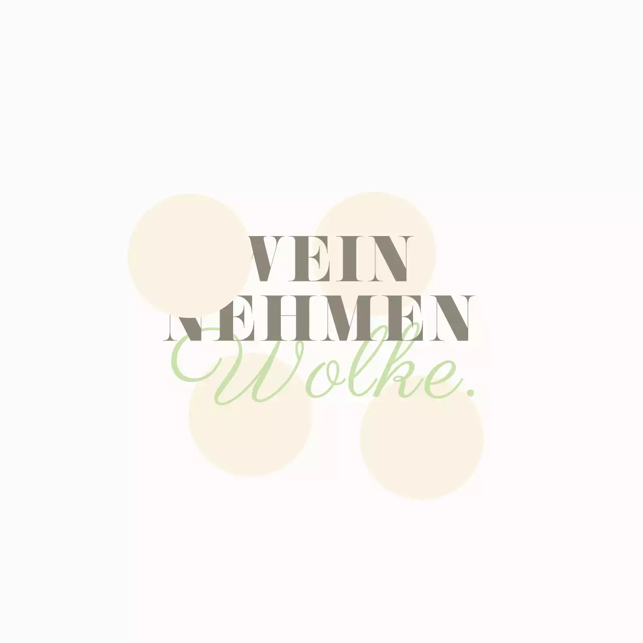 Werbung für ein klassisches Einkaufszentrum mit warmem, mehrfarbigem Text und runden Formen