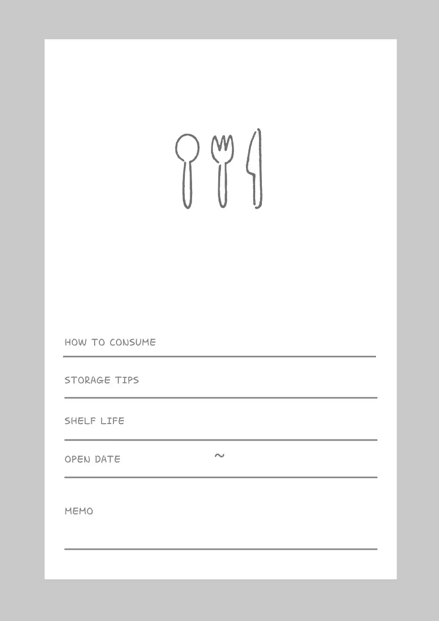 Grey Minimalist Food Guide Poster
