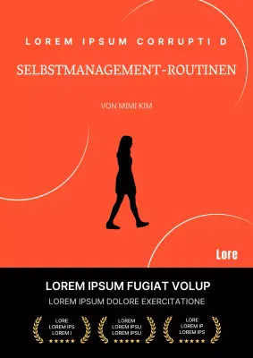 Ein Selbsthilfebuch für Berufstätige mit einem einfachen orangefarbenen Thema