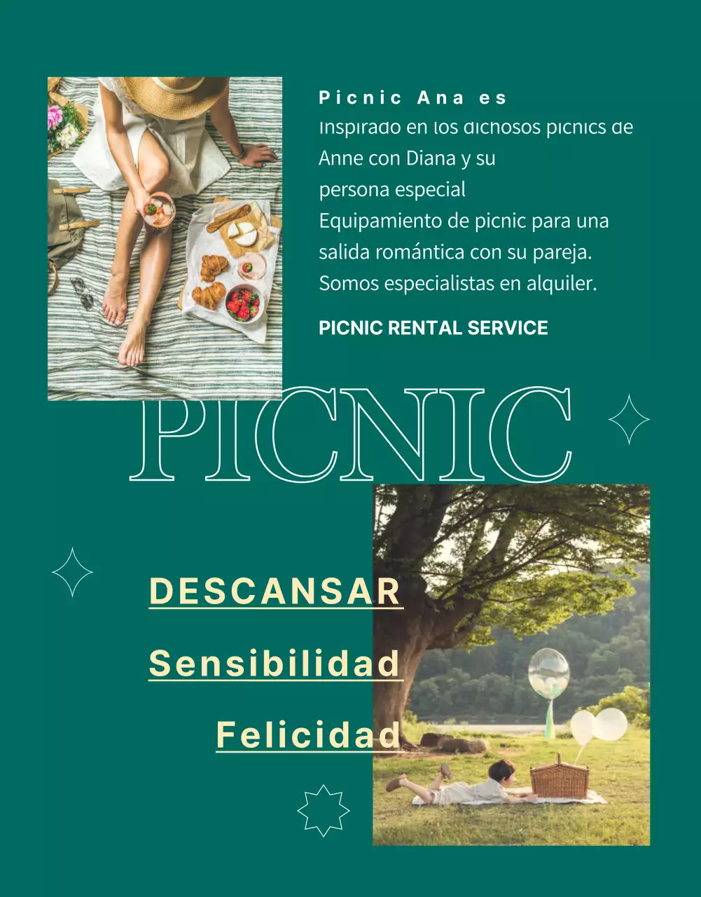Alquiler de picnic chic, ecológico y sencillo