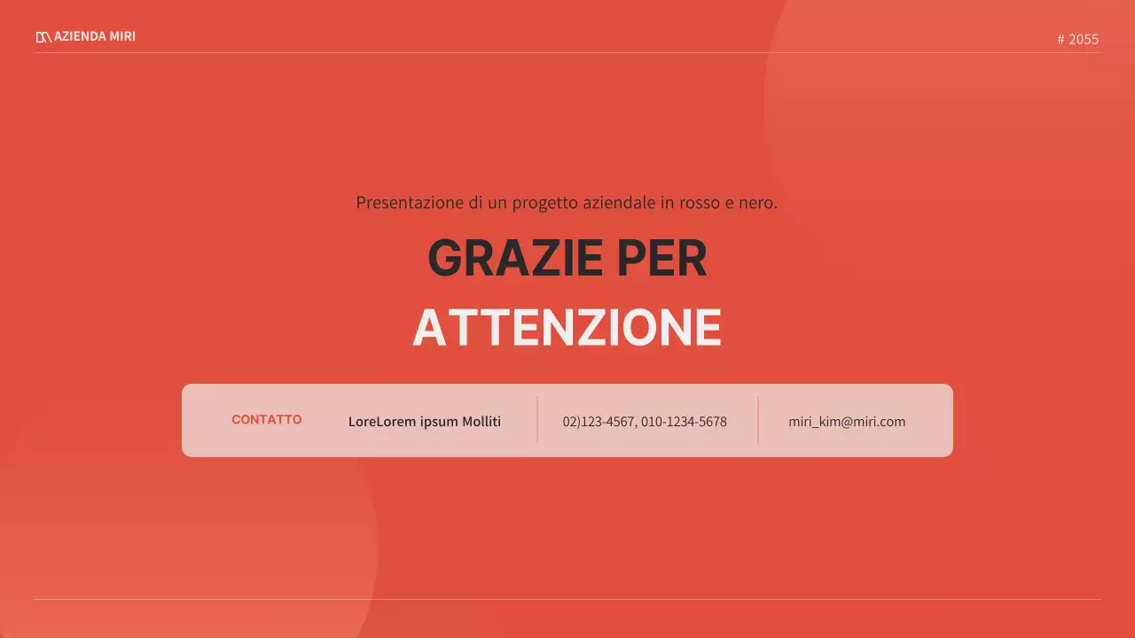 Un progetto commerciale moderno in rosso e nero