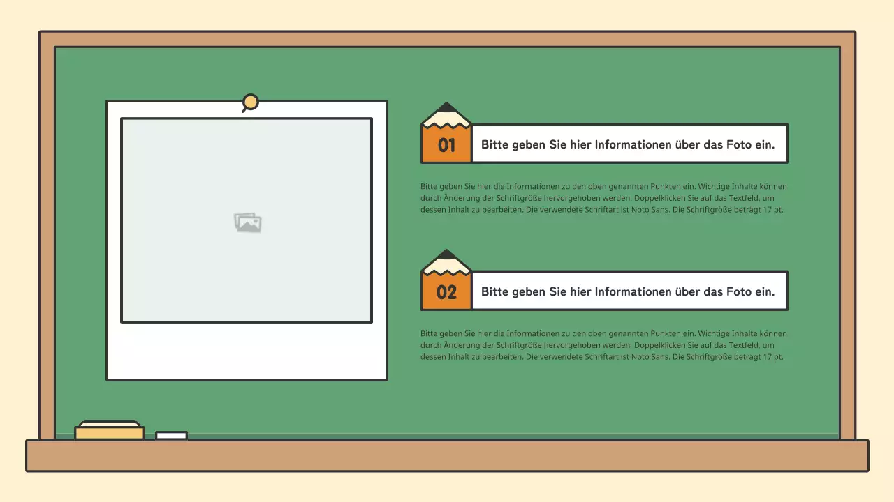 Buntes pädagogisches Kreidetafel-Präsentationskit