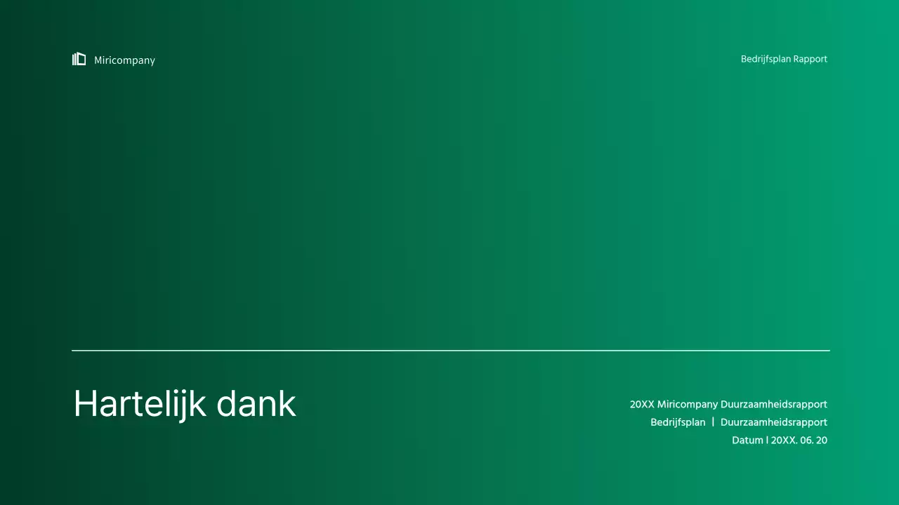 Eenvoudige zakelijke infografische presentatie met blauwe en groene kleurverlopen