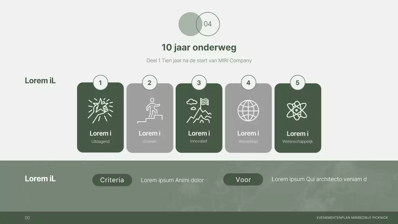Evenementenplan voor bedrijfspicknick in groen