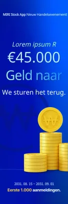 De verticale Webbanner van de voorraadgebeurtenis met verloop in blauw en lichtblauw