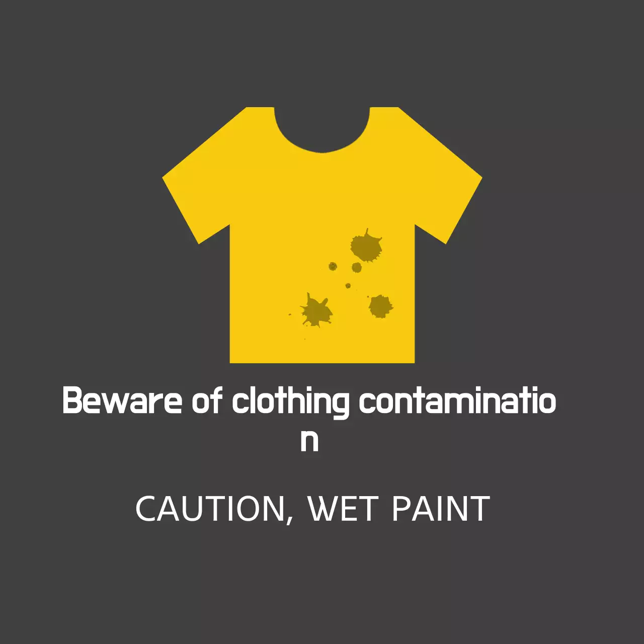 Biểu ngữ cảnh báo thận trọng tối thiểu màu vàng