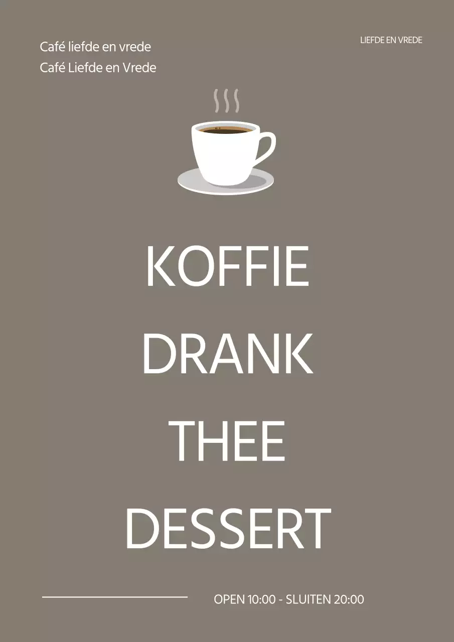 Promoot je drankenkaart met rustige kleuren en nadruk op de naam