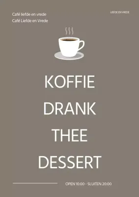 Promoot je drankenkaart met rustige kleuren en nadruk op de naam