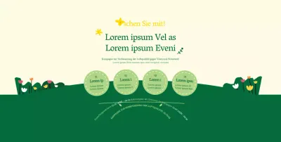 Über die grün-gelbe Kampagne "Zu Fuß zur Arbeit" im sauberen Stil