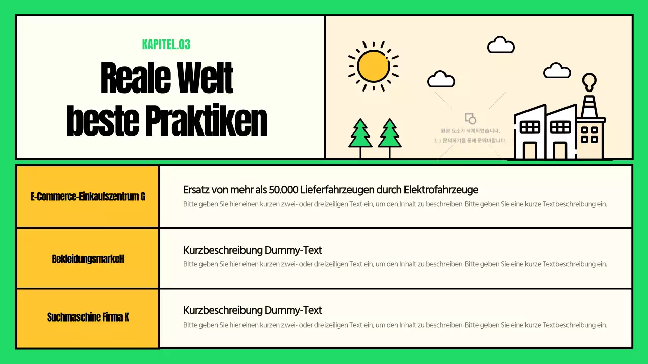 Niedliche Illustrationen mit grünen und gelben Akzenten ESG- und Klimaschutzmaßnahmen