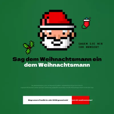 Sag dem Weihnachtsmann deinen Wunsch