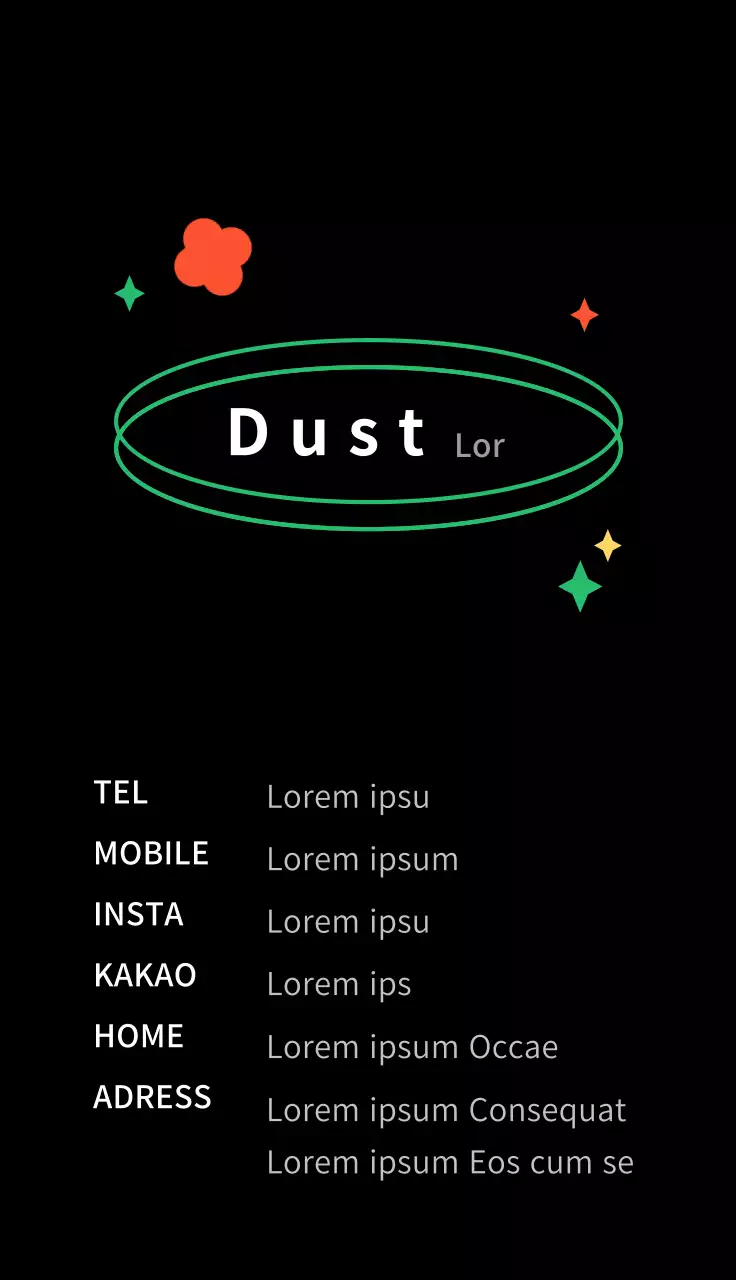 Kartu Nama Iklan Toko Modern Hitam