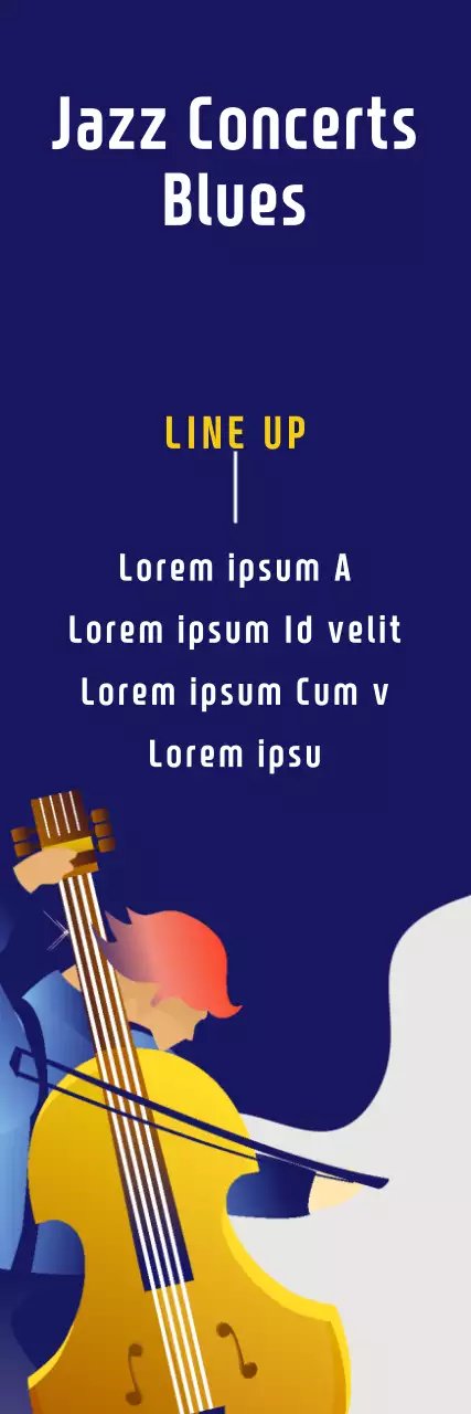 Banner de evento de jazz retrô da Marinha