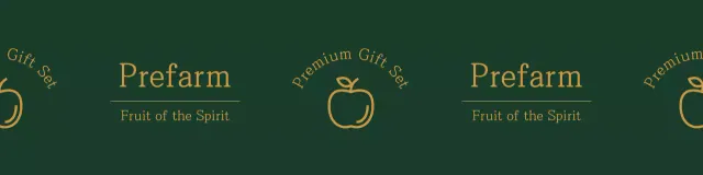 Simple style farm logo pattern in dark green and ocher colors