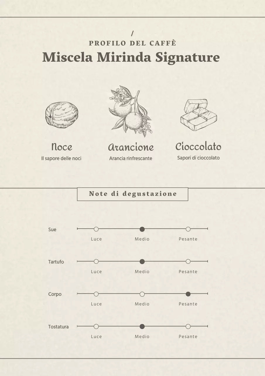 Manuale del caffè dal design semplice in beige